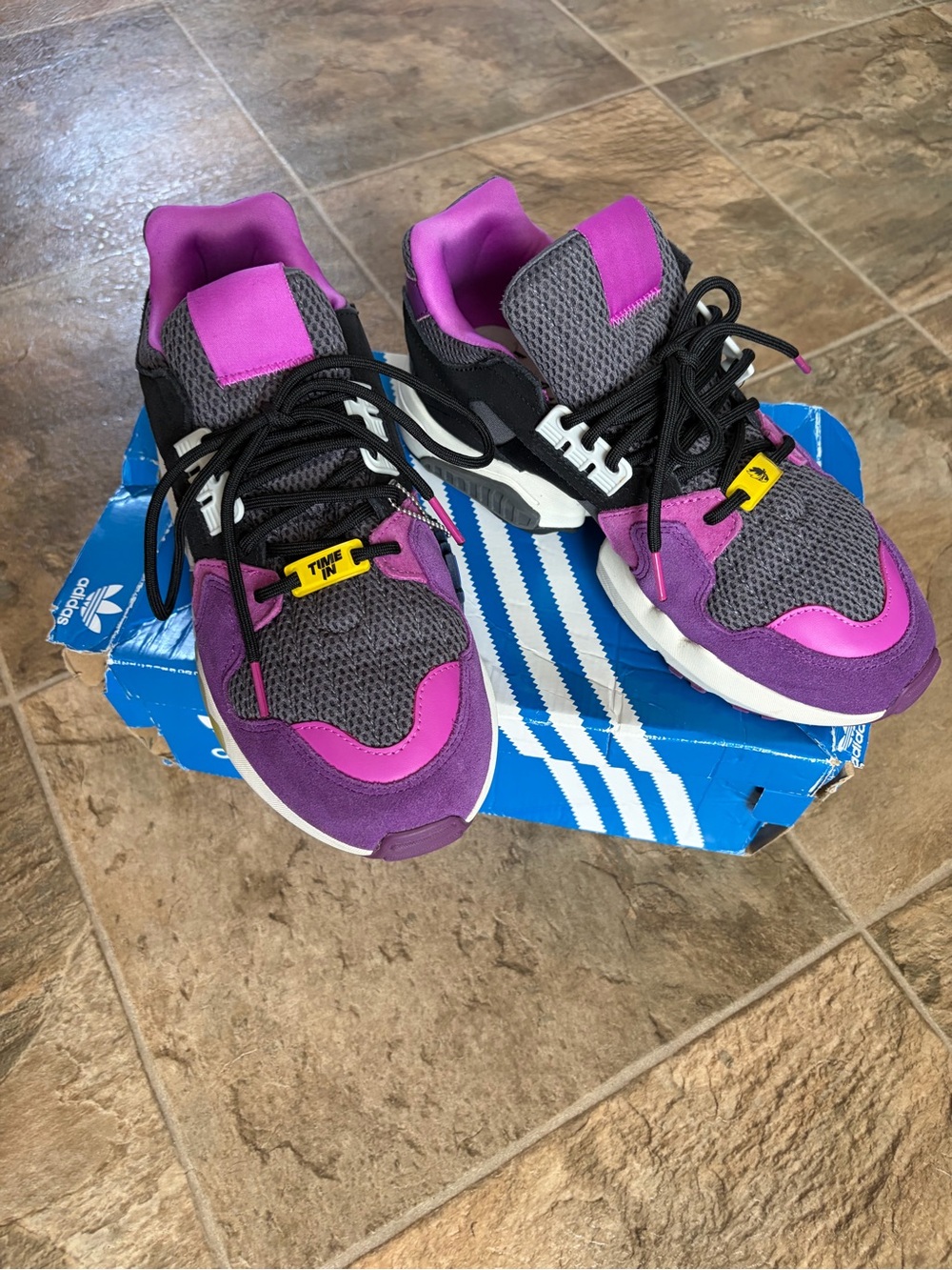 Adidas ZX Torsion Ninja Time In Purple Sneaker Shoes 8.5 Men’s - Picture 3 of 11